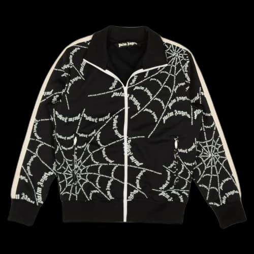 Palm Angels Spider Web Classic Track Jacket Black/White
