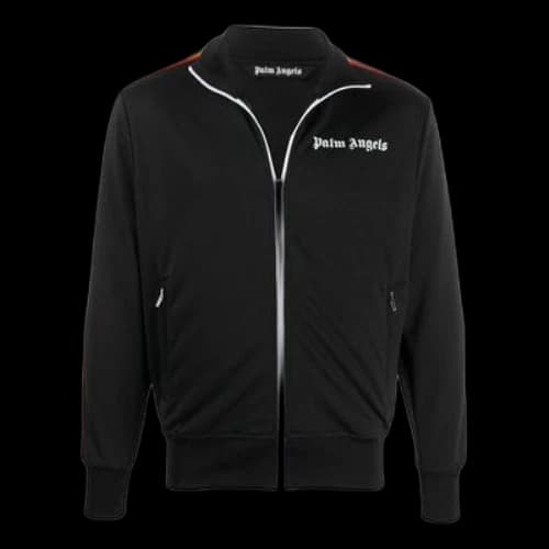 PALM ANGELS logo Printing Sports Jacket Black