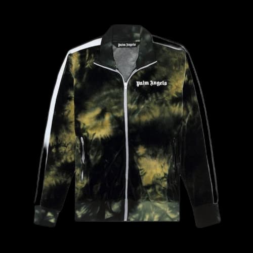 Palm Angels Tie Dye Chenille Track Jacket 'Black'