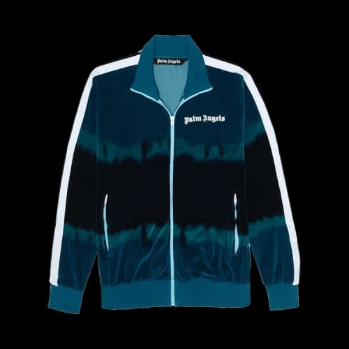 Palm Angels Tie Dye Chenille Track Jacket 'Blue'