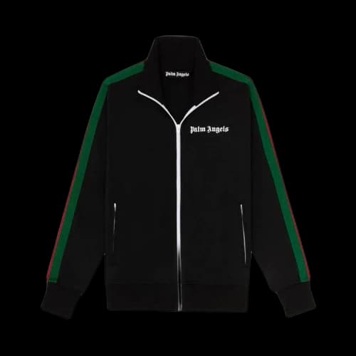 Palm Angels College Zip Up Track Jacket Black/Green