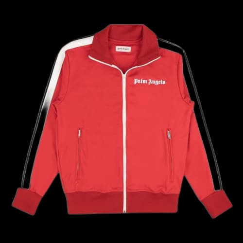 Palm Angels Zip Up Track Jacket 'Red/White'