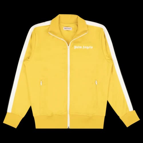 Palm Angels Zip Up Track Jacket 'Yellow/White'