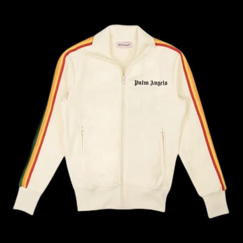 PALM ANGELS White Rainbow Track Jacket Stripe