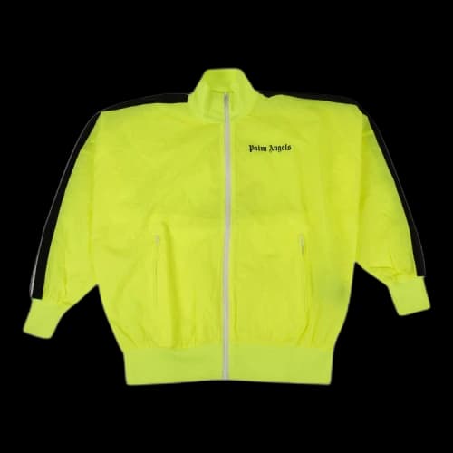 Palm Angels Neon Logo Zip-Up Track Jacket 'Green'