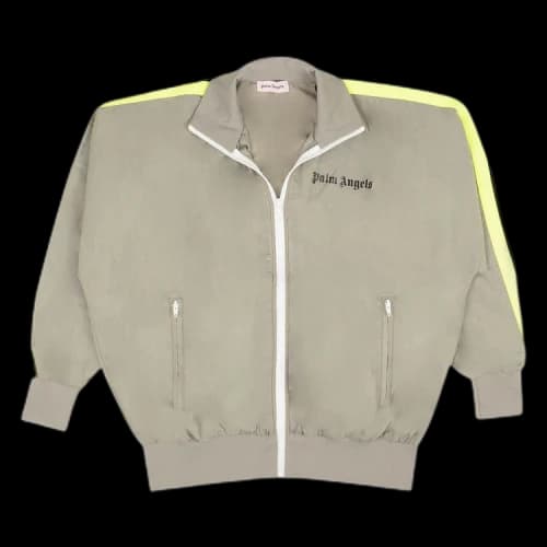 Palm Angels Loose Fit Track Jacket 'Grey/Yellow'