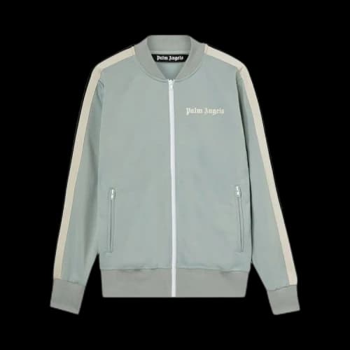 Palm Angels Grey Track Jacket Grey/Off White