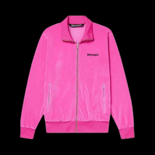 Palm Angels Velvet Track Jacket Black