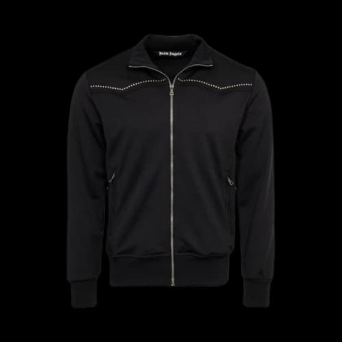 Palm Angels Monogram Stud Track Jacket 'Black/Silver'