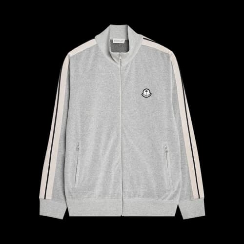 Palm Angels x Moncler Zip Up Cardigan 'Light Grey'