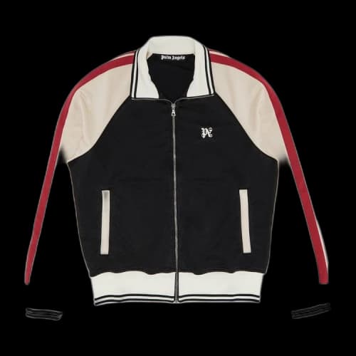 Palm Angels Monogram Colorblock Track Jacket 'Black/Light Red'