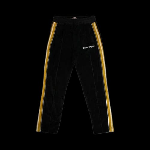 Palm Angels Chenille Track Pants 'Black/White'