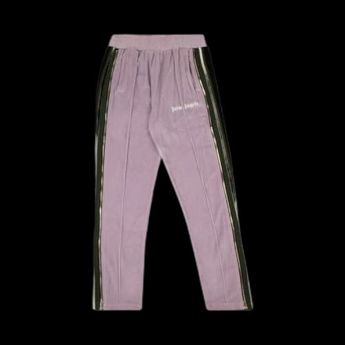 Palm Angels Velour Side Stripe Track Pants 'Purple'