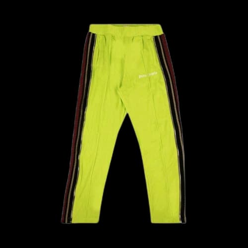 Palm Angels Velour Side Stripe Track Pants 'Green'