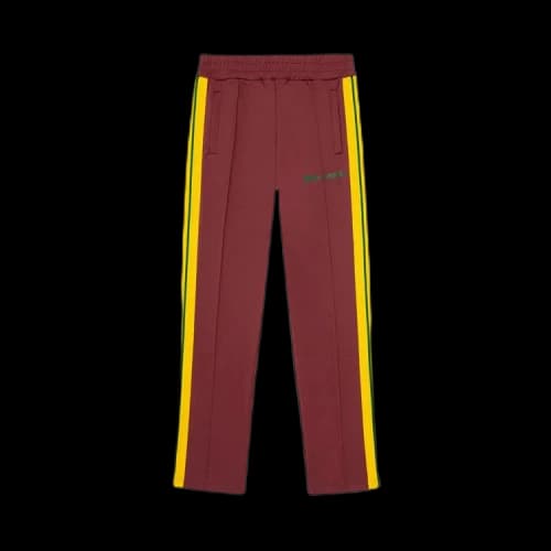 Palm Angels Side Stripe Track Pants Burgundy/Yellow/Green
