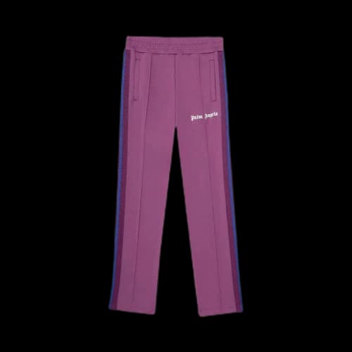 Palm Angels College Slim Track Trousers 'Grape/White'