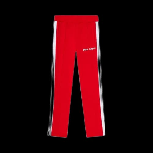 Palm Angels College Slim Track Trousers 'Red/White'