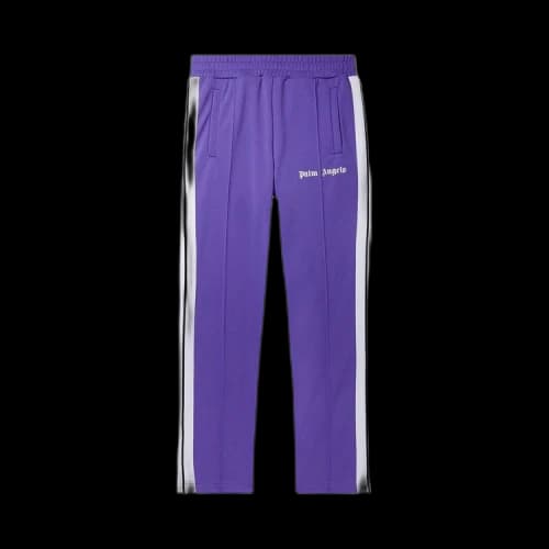Palm Angels College Slim Track Trousers 'Purple/White'