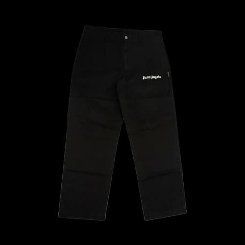 Palm Angels Logo Print Pants 'Black'