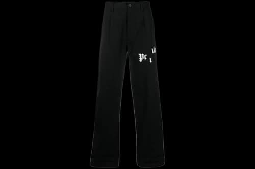 Palm Angels Broken Logo Pants Black/White