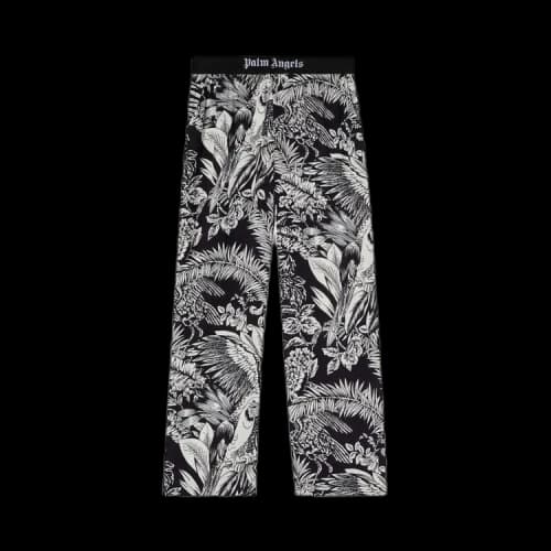 Palm Angels Jungle Parrots Pajama Pants 'Black/White'