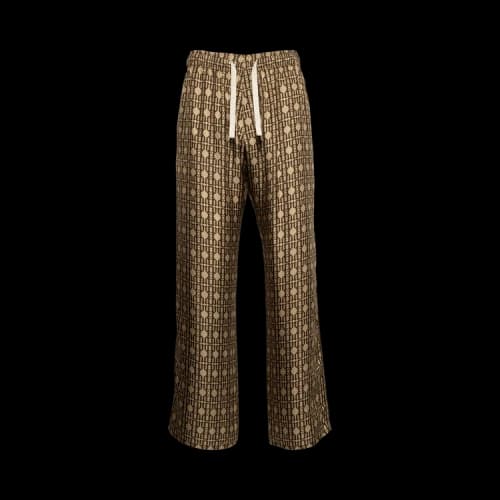Palm Angels All Over Monogram Pajama Pants 'Beige/Brown'