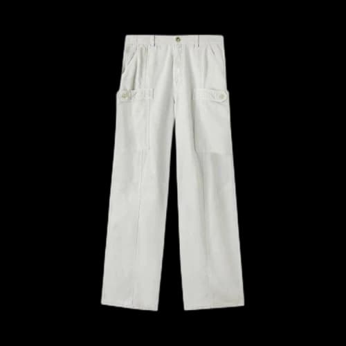 Palm Angels Monogram Pockets Pants Light Grey