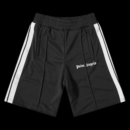 Palm Angels Logo Print Track Shorts Black
