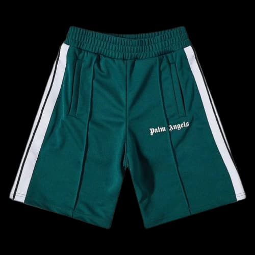 Palm Angels Classic Track Shorts Green/White