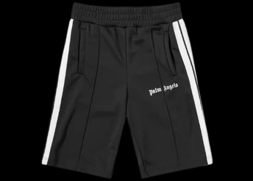 Palm Angels Logo Print Track Shorts Black