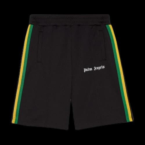 Palm Angels Exodus Track Shorts Black White