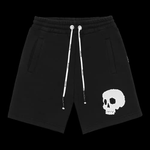 Palm Angels Skull Shorts 'Black/White'