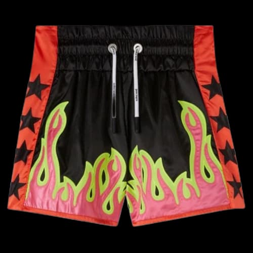 Palm Angels Burning Fighter Short 'Black/Fuchsia'