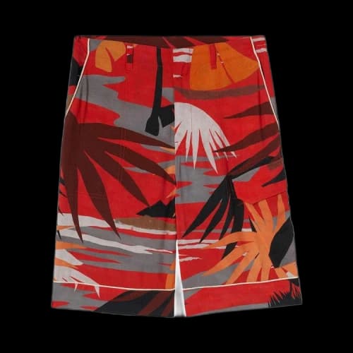 Palm Angels Hawaii Shorts Red/Multi/Off white