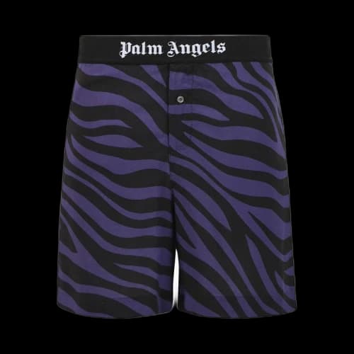 Palm Angels Zebra Print Easy Shorts 'Purple/White'