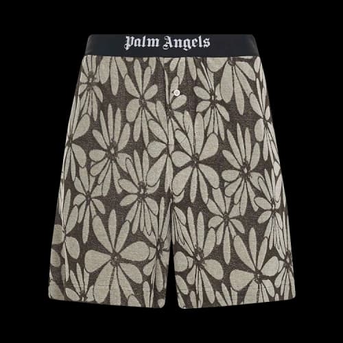 Palm Angels Vintage Flower Boxer Shorts Black White 'Black/White'