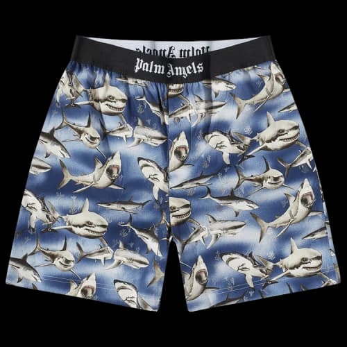 Palm Angels Sharks Easy Shorts Blue/Black/Multi