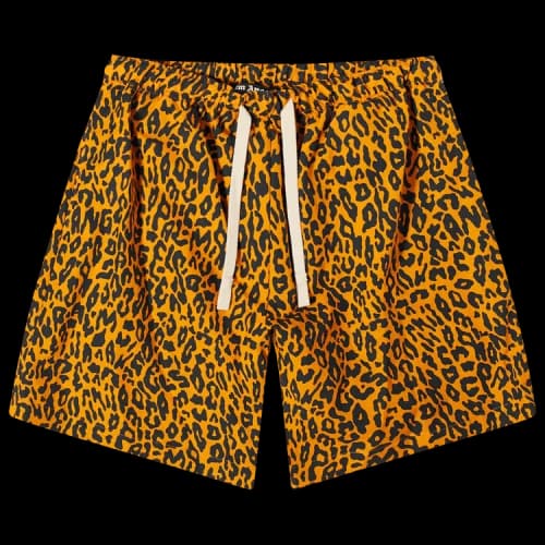 Palm Angels Cheetah Shorts 'Orange/Black'