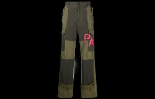 Palm Angels Panelled Cargo Pants Military Green