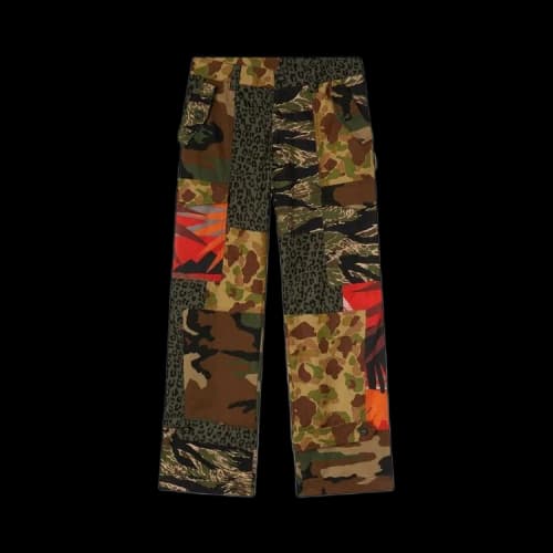 Palm Angels Mixed PXP Fabric Cargo Pants Military/Black