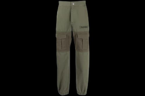 Palm Angels Panelled Multi-Pocket Cargo Pants Military Green