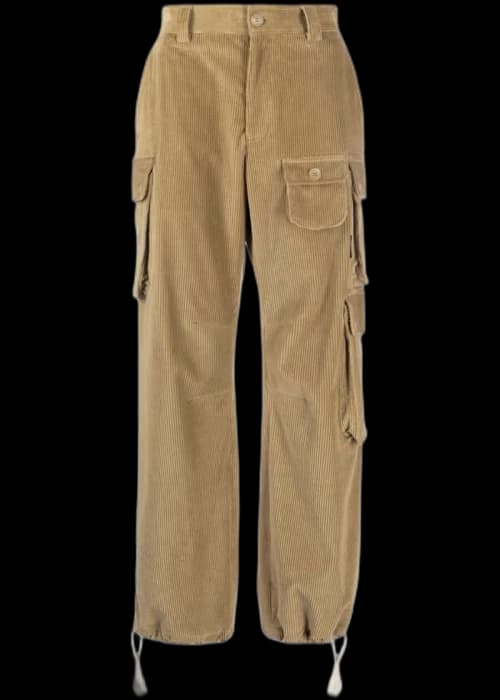 Palm Angels Corduroy Cargo Pants Brown Black