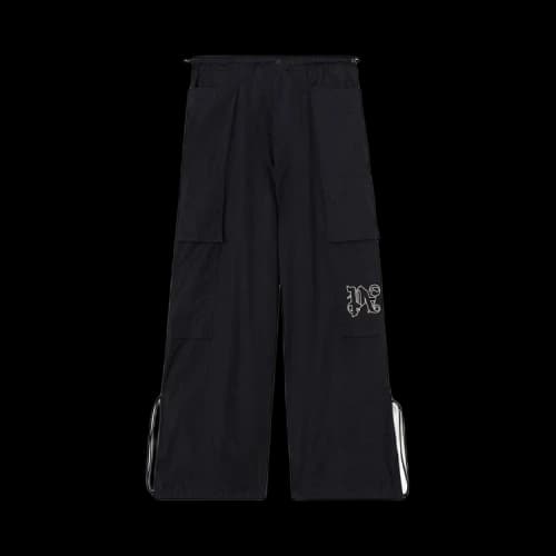 Palm Angels Monogram Parachute Pants Black