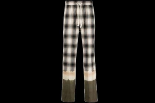 Palm Angels Bleached Plaid Straight Leg Pants Brown/Multicolor