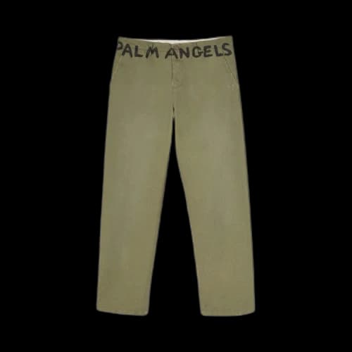 Palm Angels Logo Chino Pants 'Military Black'