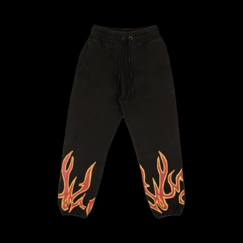 Palm Angels Gd Graffiti Flames Sweatpants Black/Red