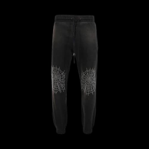 Palm Angels Spider Studded Sweatpants 'Black/Silver'