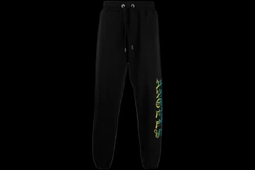 Palm Angels Loose Fit Logo Sweatpants Black/Yellow/Green