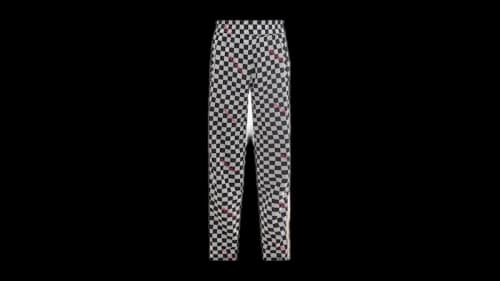 Palm Angels Jordamier Checkered Pants Black/White