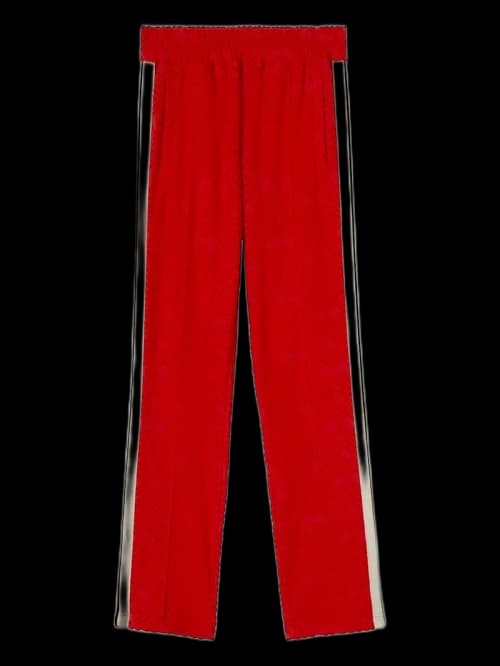 Palm Angels Terry Monogram Track Pants Red/Off White